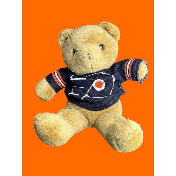 Philadelphia Flyers Plush Teddy Bear Wearing Team Sweater Collectible - Picture 1 of 5